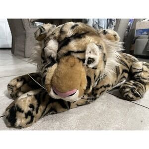 Rare Vintage COSTCO 35" Soft Plush Tiger Stuffed Animal